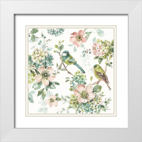 Mint Crush 02 on White White Modern Wood Framed Art Print with Double Matting by Audit, Lisa