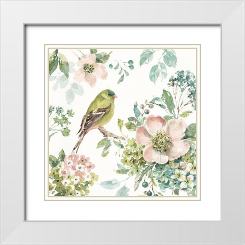 Mint Crush 04 on White White Modern Wood Framed Art Print with Double Matting by Audit, Lisa