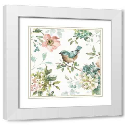 Mint Crush 06 on White White Modern Wood Framed Art Print with Double Matting by Audit, Lisa