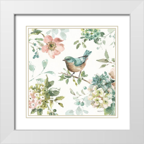 Mint Crush 06 on White White Modern Wood Framed Art Print with Double Matting by Audit, Lisa