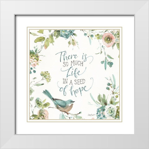 Mint Crush 09 White Modern Wood Framed Art Print with Double Matting by Audit, Lisa