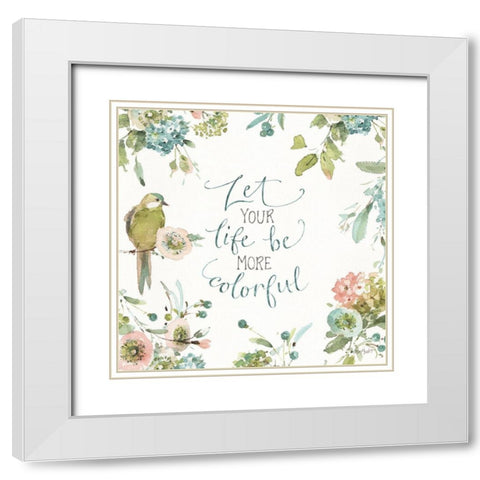 Mint Crush 10 White Modern Wood Framed Art Print with Double Matting by Audit, Lisa