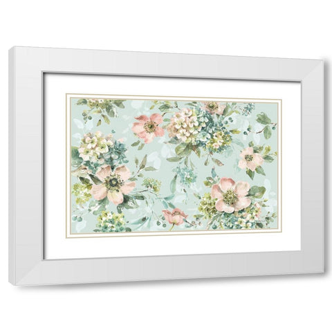 Mint Crush 12 on Mint White Modern Wood Framed Art Print with Double Matting by Audit, Lisa