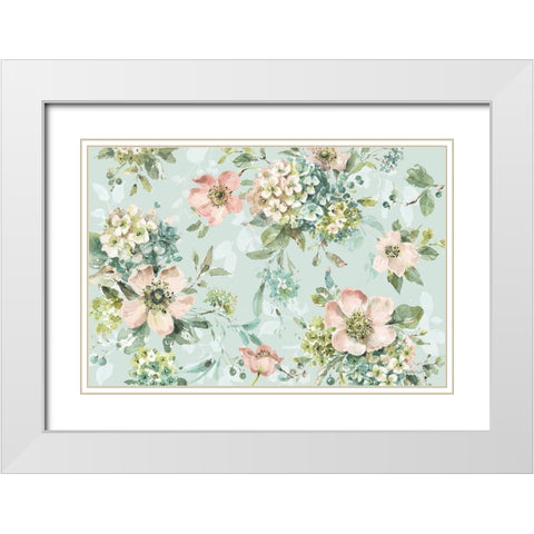 Mint Crush 12 on Mint White Modern Wood Framed Art Print with Double Matting by Audit, Lisa