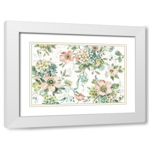 Mint Crush 12 on White White Modern Wood Framed Art Print with Double Matting by Audit, Lisa