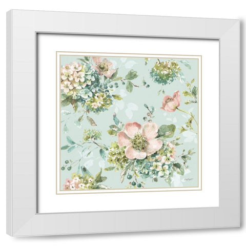 Mint Crush 13 on Mint White Modern Wood Framed Art Print with Double Matting by Audit, Lisa