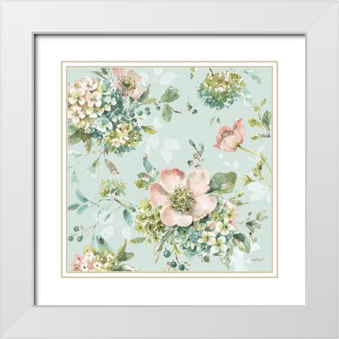 Mint Crush 13 on Mint White Modern Wood Framed Art Print with Double Matting by Audit, Lisa