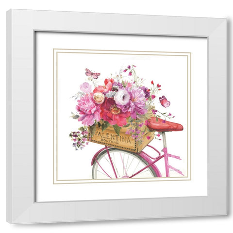 Obviously Pink XXXIV White Modern Wood Framed Art Print with Double Matting by Audit, Lisa