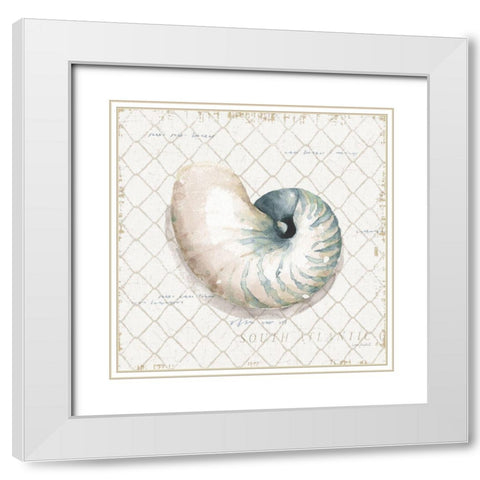 Ocean View IV White Modern Wood Framed Art Print with Double Matting by Audit, Lisa