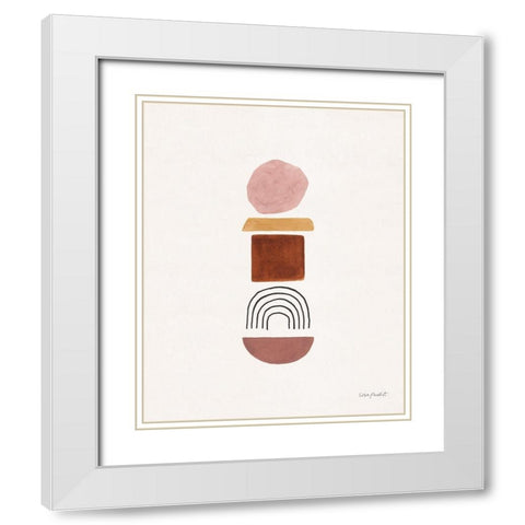 Shapes and Forms 04 White Modern Wood Framed Art Print with Double Matting by Audit, Lisa