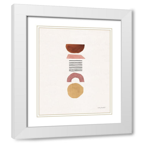 Shapes and Forms 05 White Modern Wood Framed Art Print with Double Matting by Audit, Lisa
