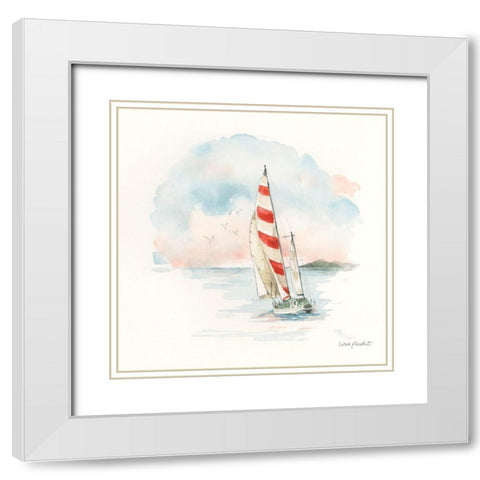 Seaside Journey II White Modern Wood Framed Art Print with Double Matting by Audit, Lisa