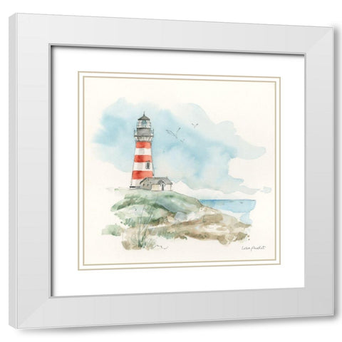 Seaside Journey III White Modern Wood Framed Art Print with Double Matting by Audit, Lisa