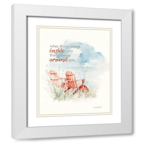 Seaside Journey VIII White Modern Wood Framed Art Print with Double Matting by Audit, Lisa