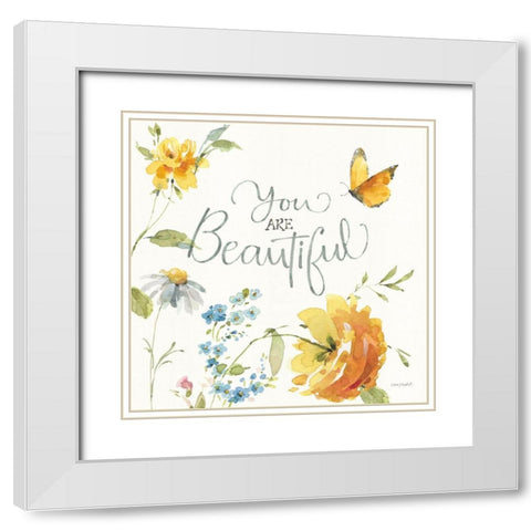 Shine Bright IX White Modern Wood Framed Art Print with Double Matting by Audit, Lisa