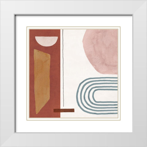 Sierra Abstract 02 White Modern Wood Framed Art Print with Double Matting by Audit, Lisa