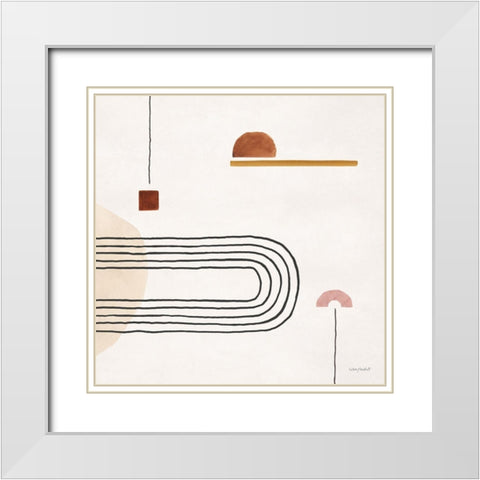 Sierra  Abstract 06 White Modern Wood Framed Art Print with Double Matting by Audit, Lisa