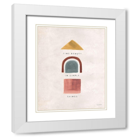 Simple Things 03 White Modern Wood Framed Art Print with Double Matting by Audit, Lisa