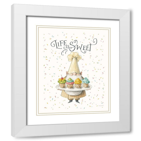 Sweet Little Pleasures III White Modern Wood Framed Art Print with Double Matting by Audit, Lisa
