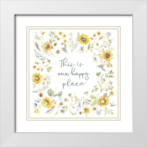 Sunflowers Forever 11 White Modern Wood Framed Art Print with Double Matting by Audit, Lisa