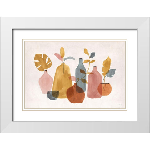 Terracotta 01 White Modern Wood Framed Art Print with Double Matting by Audit, Lisa