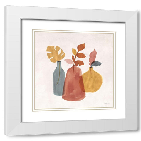 Terracotta 02 White Modern Wood Framed Art Print with Double Matting by Audit, Lisa