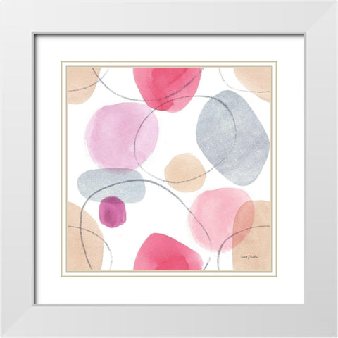 Think Pink 14A White Modern Wood Framed Art Print with Double Matting by Audit, Lisa