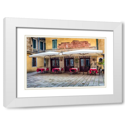 Open at Seven White Modern Wood Framed Art Print with Double Matting by Head, Danny