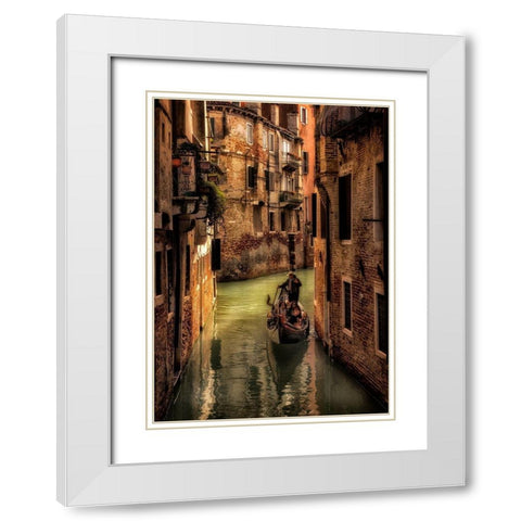 All Aglow White Modern Wood Framed Art Print with Double Matting by Head, Danny