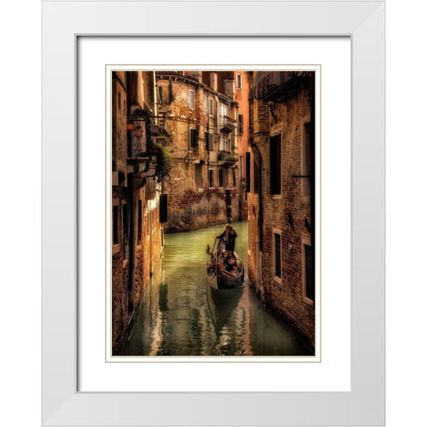 All Aglow White Modern Wood Framed Art Print with Double Matting by Head, Danny