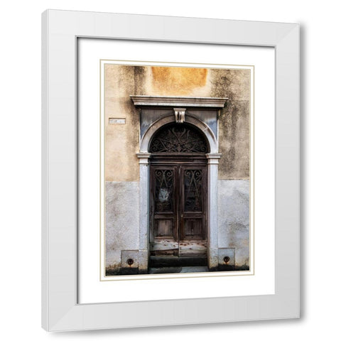 Venetian Door White Modern Wood Framed Art Print with Double Matting by Head, Danny