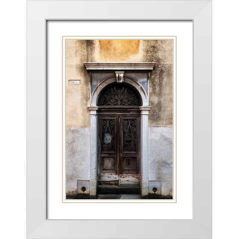 Venetian Door White Modern Wood Framed Art Print with Double Matting by Head, Danny