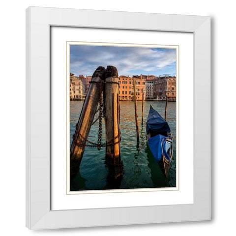 On The Grand White Modern Wood Framed Art Print with Double Matting by Head, Danny