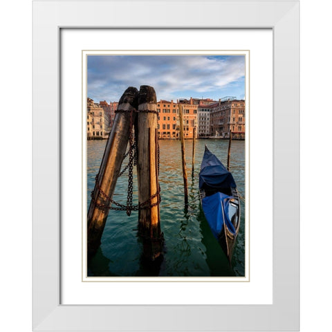On The Grand White Modern Wood Framed Art Print with Double Matting by Head, Danny