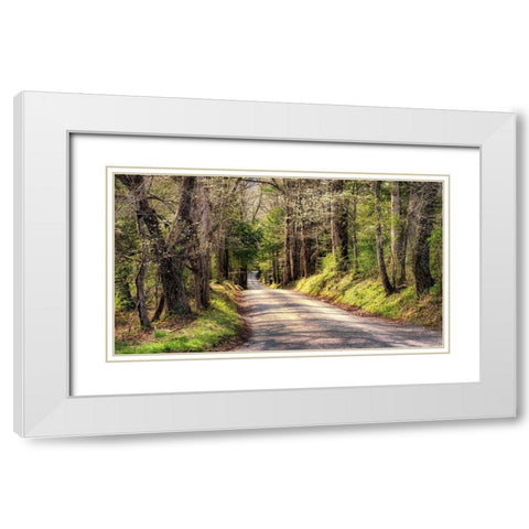 Sundays Drive White Modern Wood Framed Art Print with Double Matting by Head, Danny