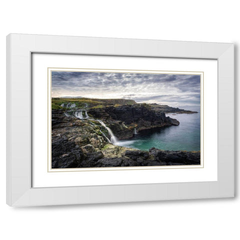 Northern Coast White Modern Wood Framed Art Print with Double Matting by Head, Danny