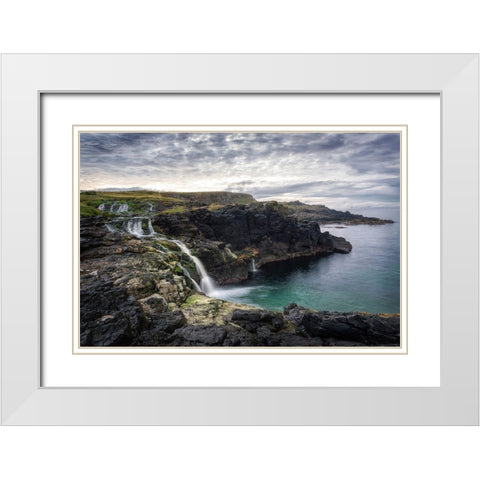 Northern Coast White Modern Wood Framed Art Print with Double Matting by Head, Danny