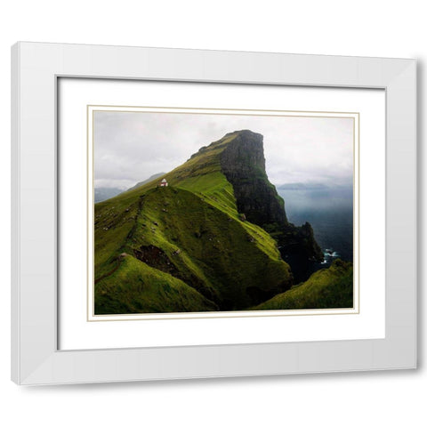 North Atlantic Icon White Modern Wood Framed Art Print with Double Matting by Head, Danny