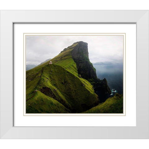 North Atlantic Icon White Modern Wood Framed Art Print with Double Matting by Head, Danny
