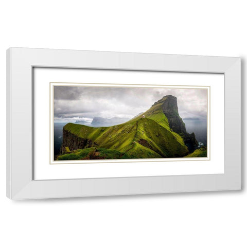 North Atlantic Panorama White Modern Wood Framed Art Print with Double Matting by Head, Danny