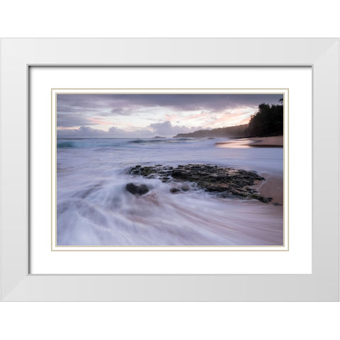 Pale Sunrise198904 White Modern Wood Framed Art Print with Double Matting by Head, Danny
