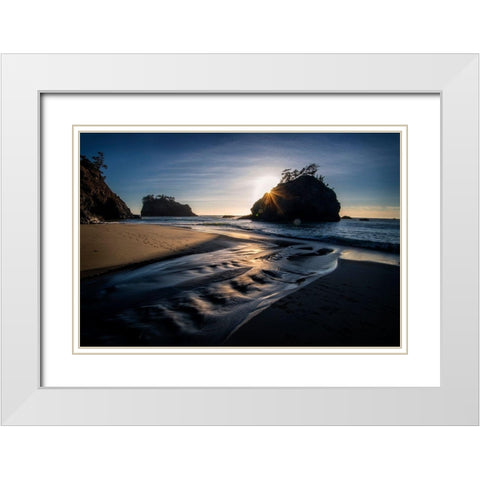 Almost Gone White Modern Wood Framed Art Print with Double Matting by Head, Danny