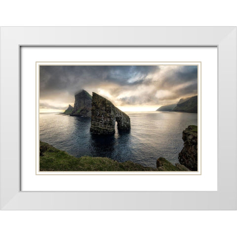 Drangamir I White Modern Wood Framed Art Print with Double Matting by Head, Danny
