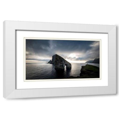Drangamir II White Modern Wood Framed Art Print with Double Matting by Head, Danny