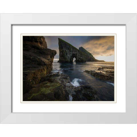 Drangamir III White Modern Wood Framed Art Print with Double Matting by Head, Danny