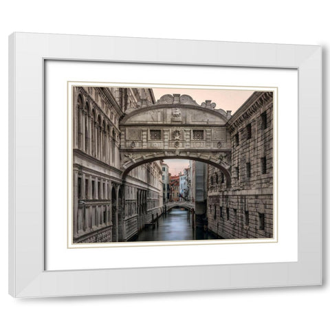 Iconic Venice White Modern Wood Framed Art Print with Double Matting by Head, Danny