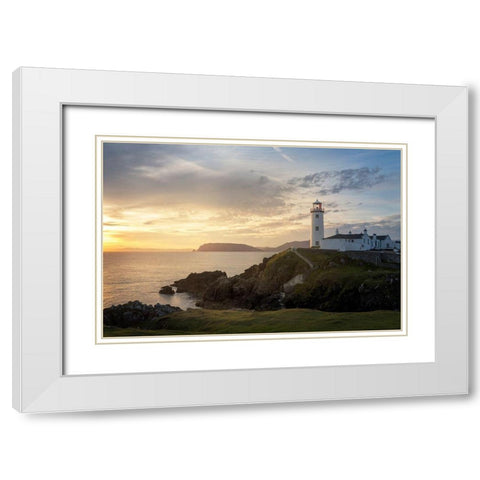 Drifting Light White Modern Wood Framed Art Print with Double Matting by Head, Danny