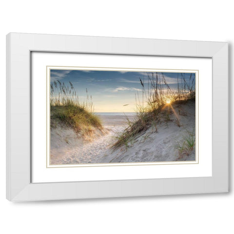 The Dunes White Modern Wood Framed Art Print with Double Matting by Head, Danny