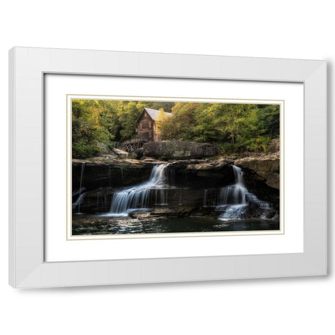 The Mill White Modern Wood Framed Art Print with Double Matting by Head, Danny