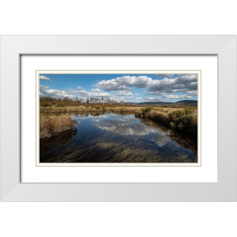 Blackwater Creek White Modern Wood Framed Art Print with Double Matting by Head, Danny